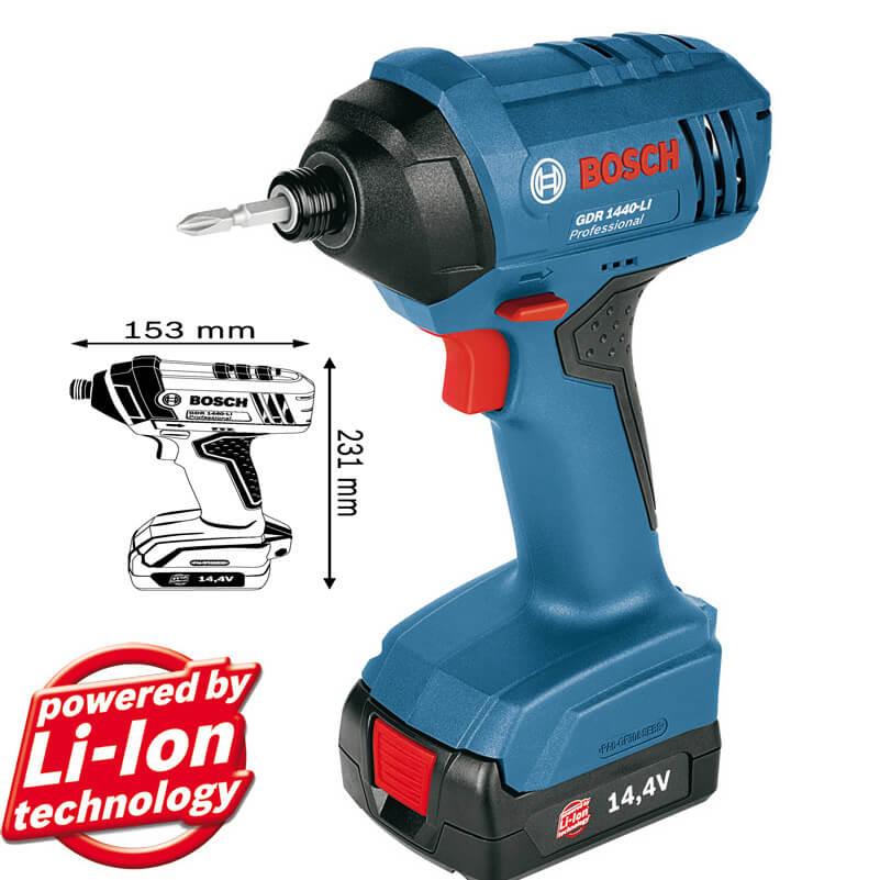 Máy bắt vít ốc dùng pin Bosch GDR 1440-LI + Quà tặng áo mưa