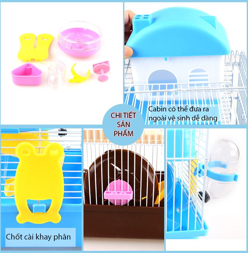 Lồng nuôi chuột hamster size lớn cao cấp🐁 [SIÊU RẺ]