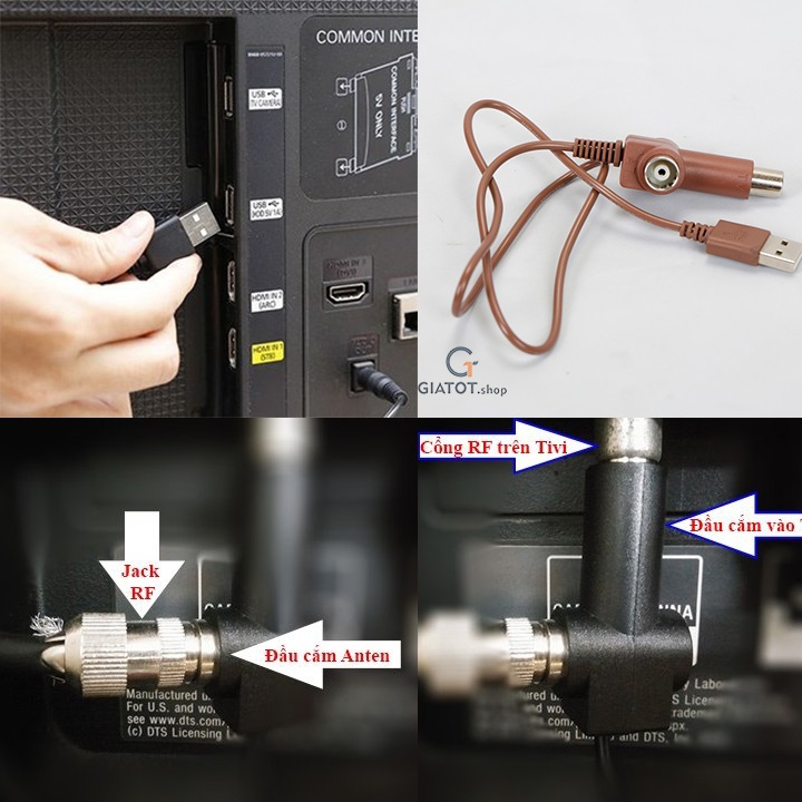 Dây cáp cấp nguồn 5V cho Anten có mạch khuếch đại DVB-T2