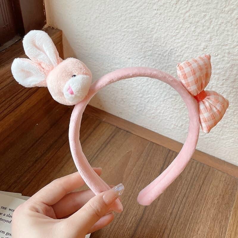 Bờm cài tóc thỏ nơ xinh xắn dễ thương