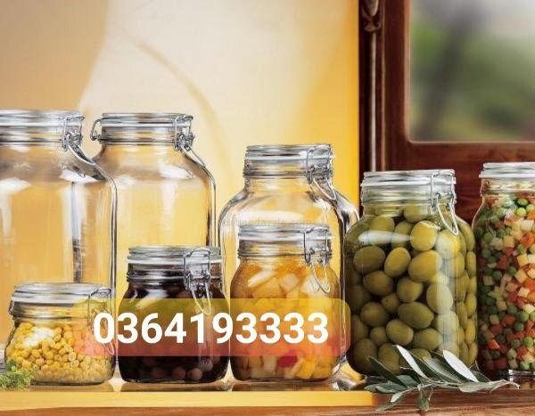 Lọ thủy tinh nắp gài 1000ml