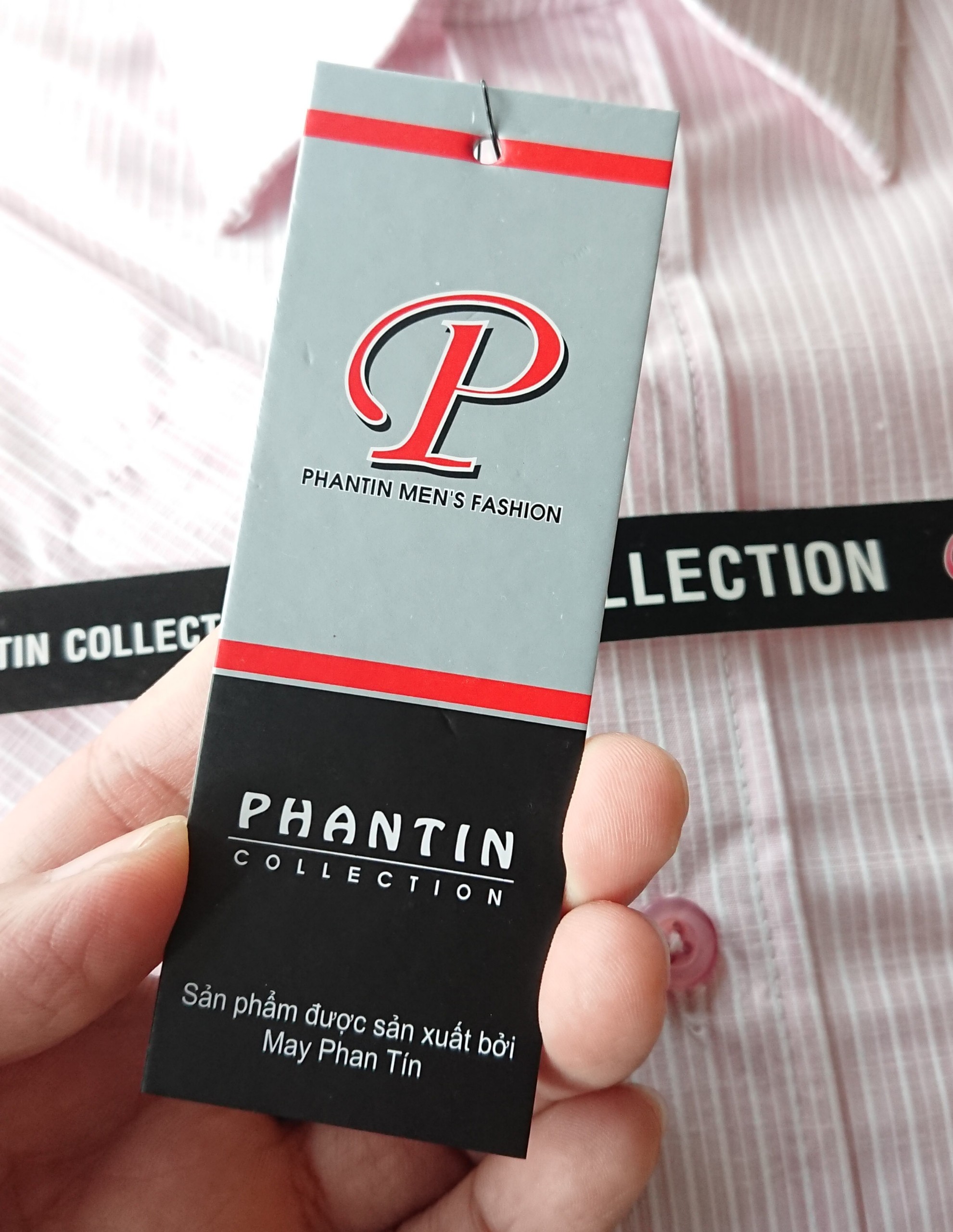 Áo sơ mi nam công sở PHANTIN tay ngắn [Sọc nhỏ B]