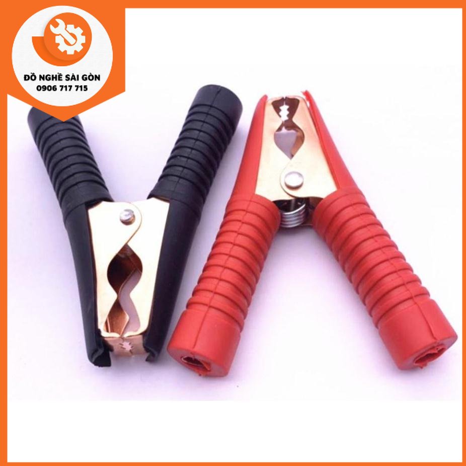 Bộ 2 cái Đầu kẹp acquy, kẹp cá sấu kẹp bình ắc quy 90mm 100A