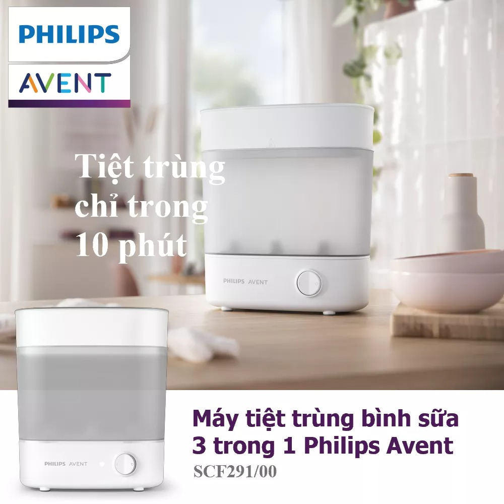 Máy tiệt trùng bình sữa 3 trong 1 Philips Avent Starlight SCF291/00