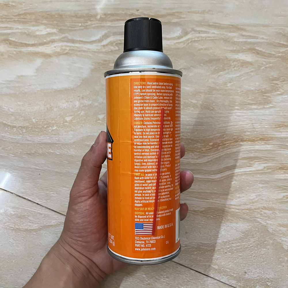 Dung Dịch Dưỡng Sên Johnsen Chain & Cable Lube 284g