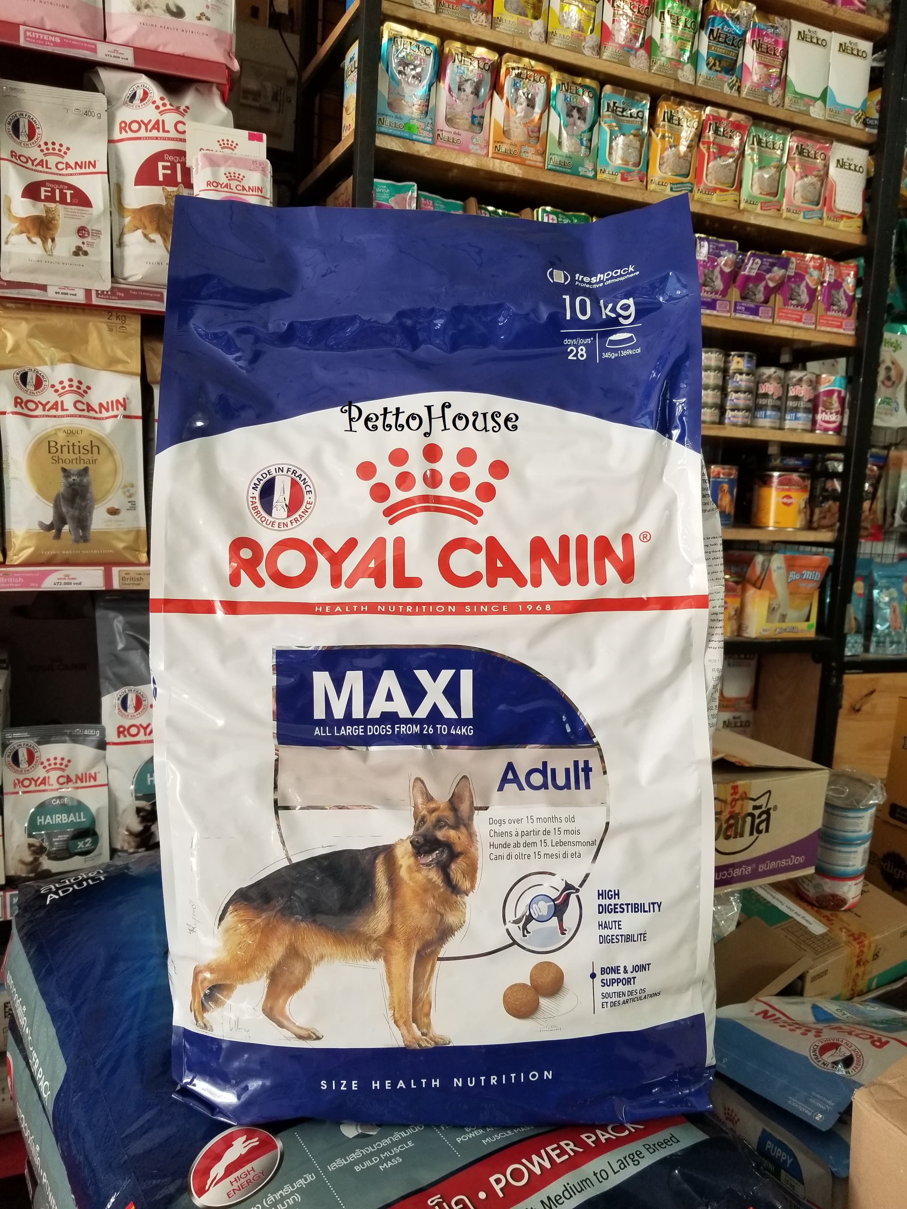 Royal Canin Maxi Adult 10kg Thức ăn hạt khô cho chó trưởng thành size lớn trên 15 tháng tuổi made in france