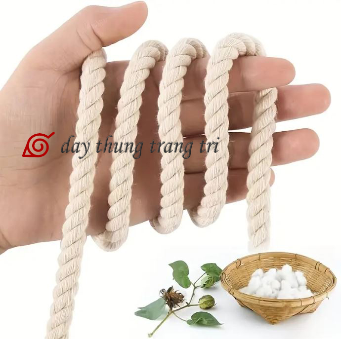 Dây thừng macrame, dây macrame, dây cotton, làm handmade, rèm che, đan lưới, làm võng