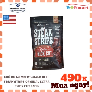 Khô bò Member s Mark Beef Steak Strips Original Extra Thick Cut 340g - MỸ thumbnail