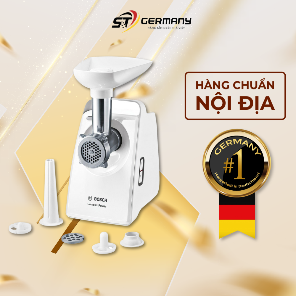 Máy xay thịt bosch mfw3520w nội địa đức máy xay nhuyễn thịt loại có nhồi xúc xích germanysnt 400027