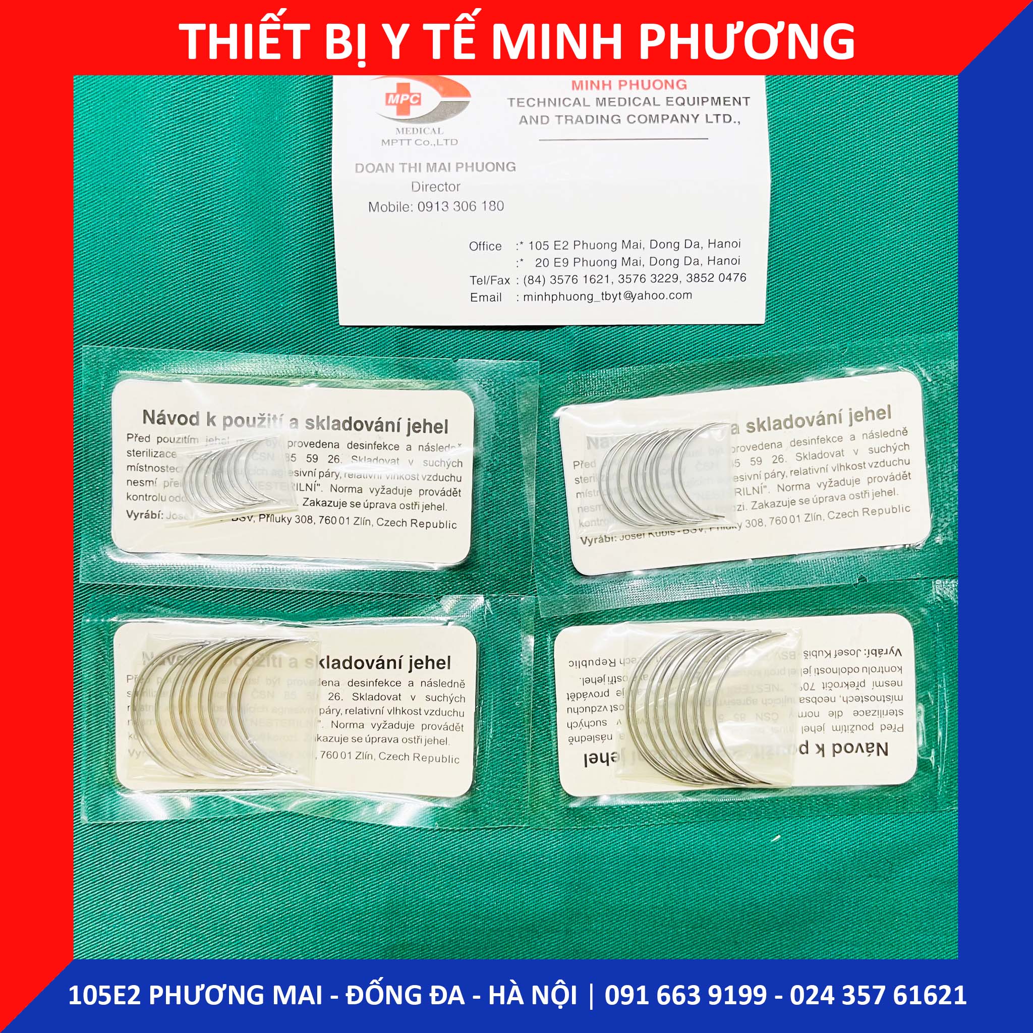 Set 10 kim khâu đầu tam giác