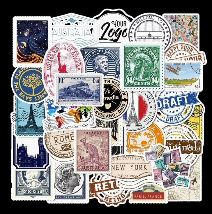 [HCM]Sticker BỘ SƯU TẬP TEM nhựa PVC không thấm nước dán nón bảo hiểm laptop điện thoại Vali xe Cực COOL #143