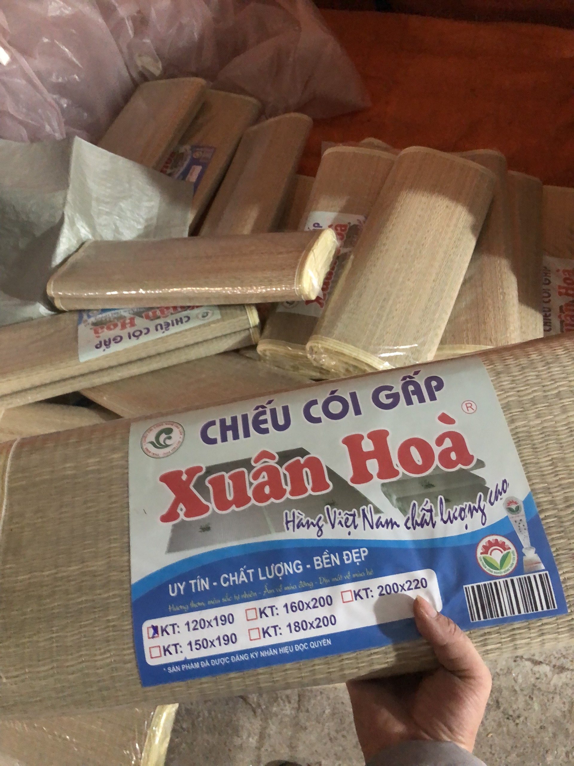 Chiếu Cói Gấp Xuân Hoà  Kích Thước 1m2x1m9