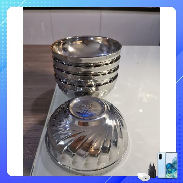 Bộ 5 cái tô chén xoắn inox 2 lớp cách nhiệt loại 1