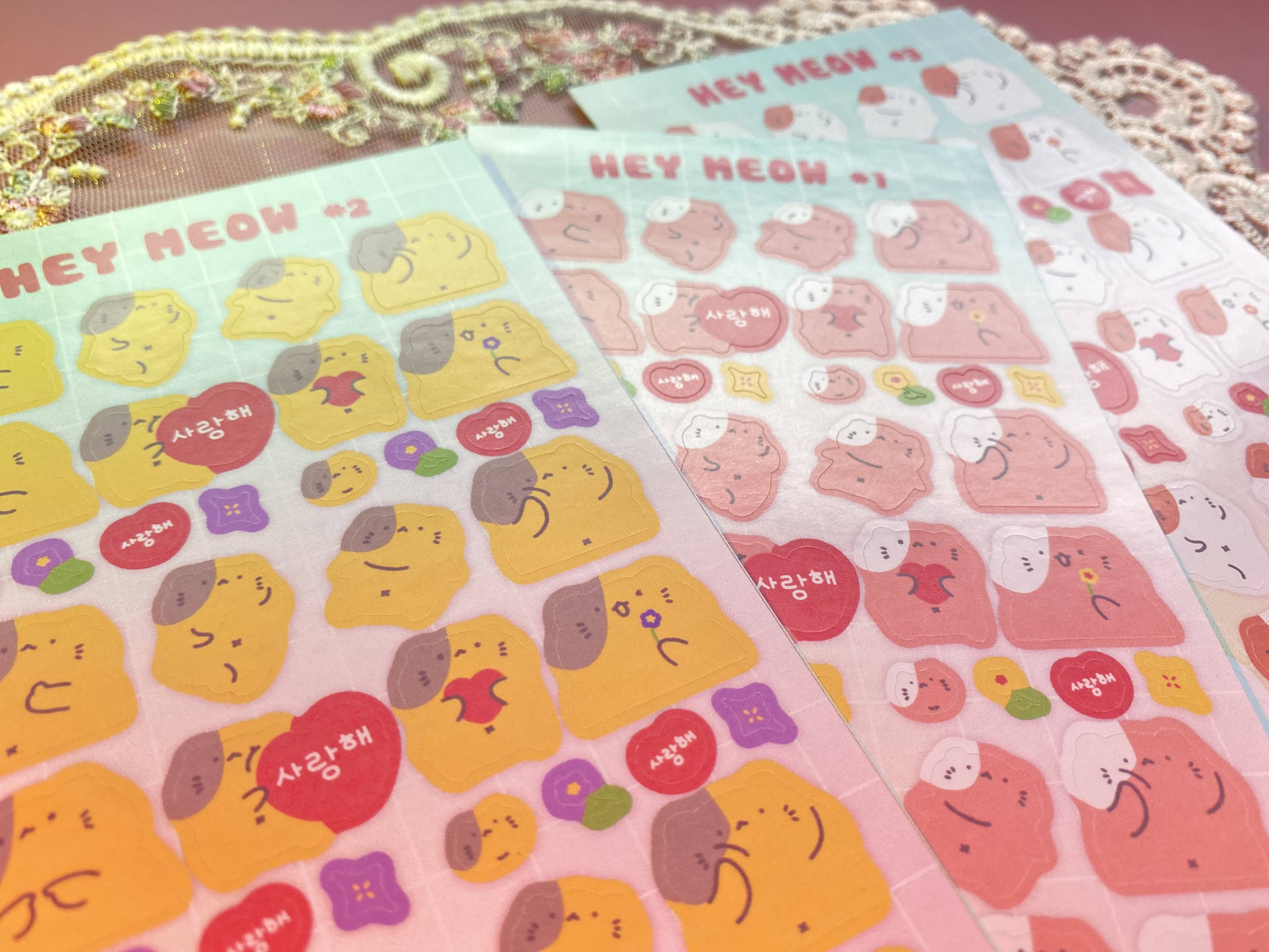 [Meow#1] Sticker decal mèo béo Hey Meow _ hanaland