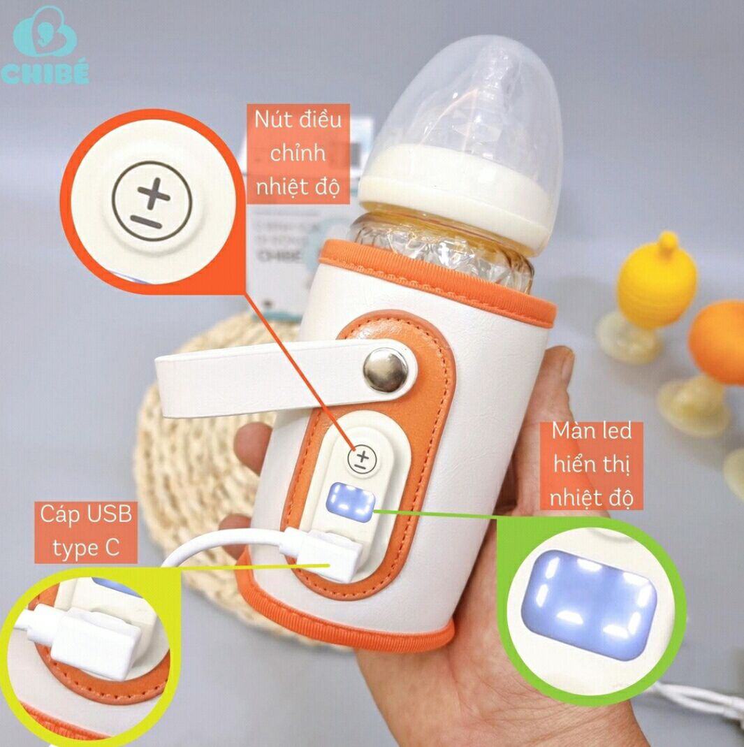 Ủ bình sữa di động ChiBé 5 cấp độ tiện lợi.