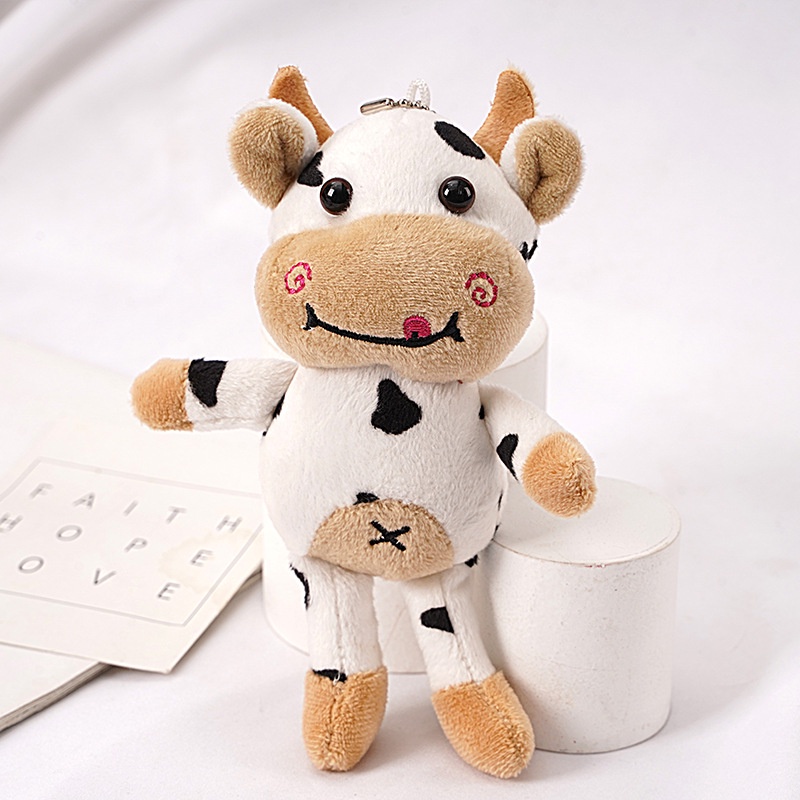 Móc khóa bông treo balo đáng yêu ngộ nghĩnh móc khóa bò sữa chân dài đáng yêu
