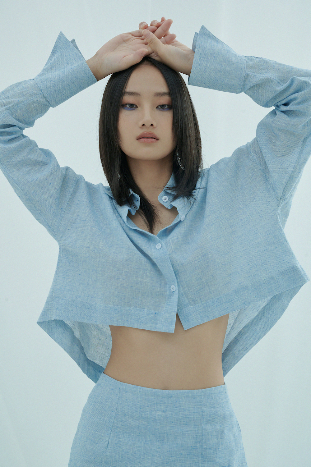 [ LAZXuhuong05 giảm 70K /499K] Set sơmi croptop vải Linen CHEN - Good trip set