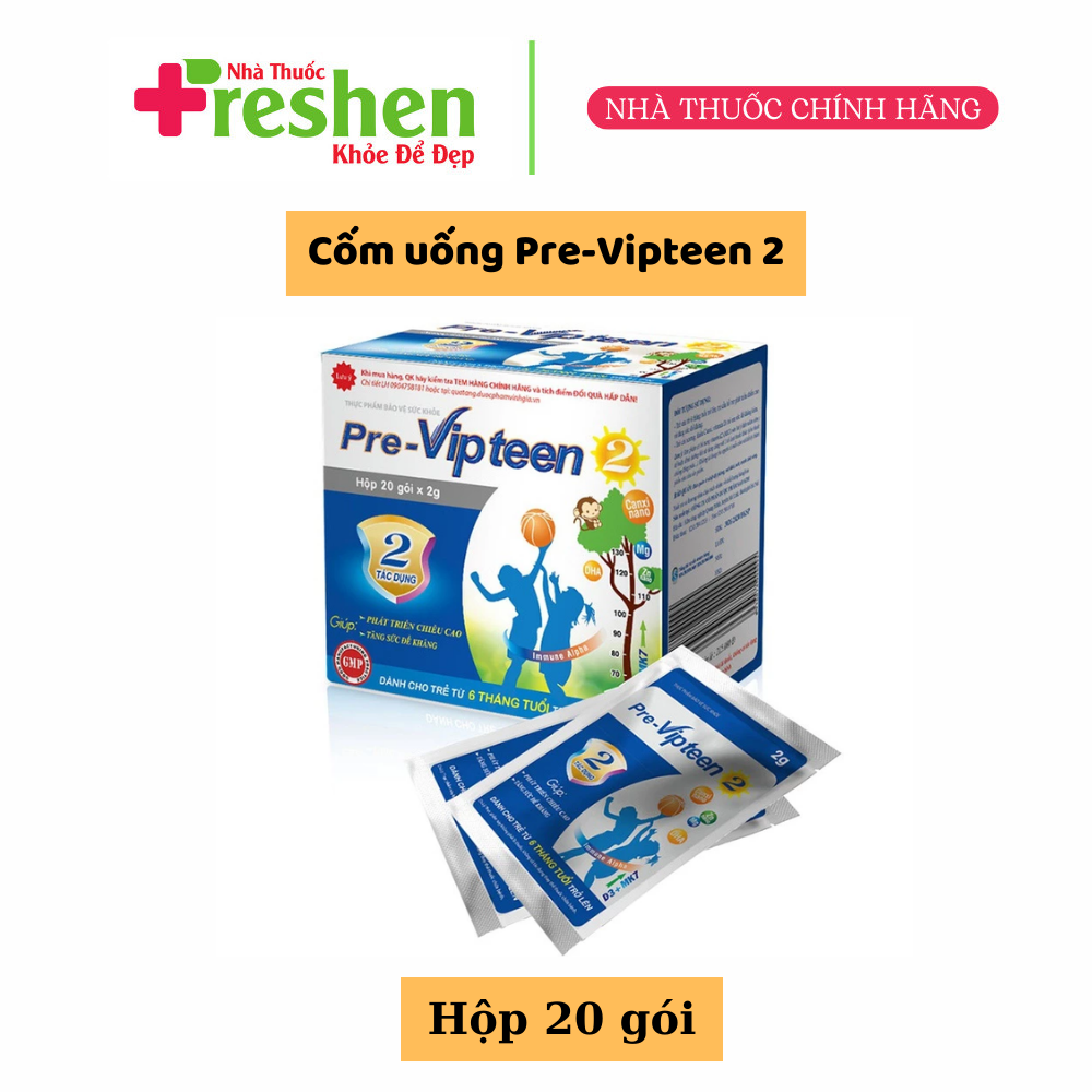 Cốm Pre-Vipteen 2 Vinh Gia hỗ trợ tăng chiều cao và đề kháng cho trẻ