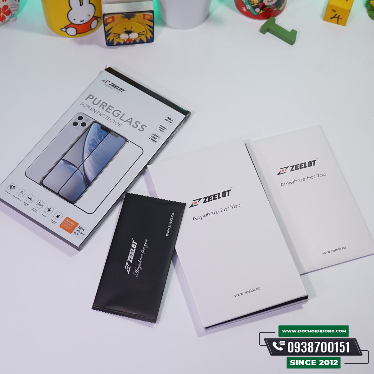 Dán cường lực zeelot cho iphone 7 8 plus xr x xs 11 pro max các đời