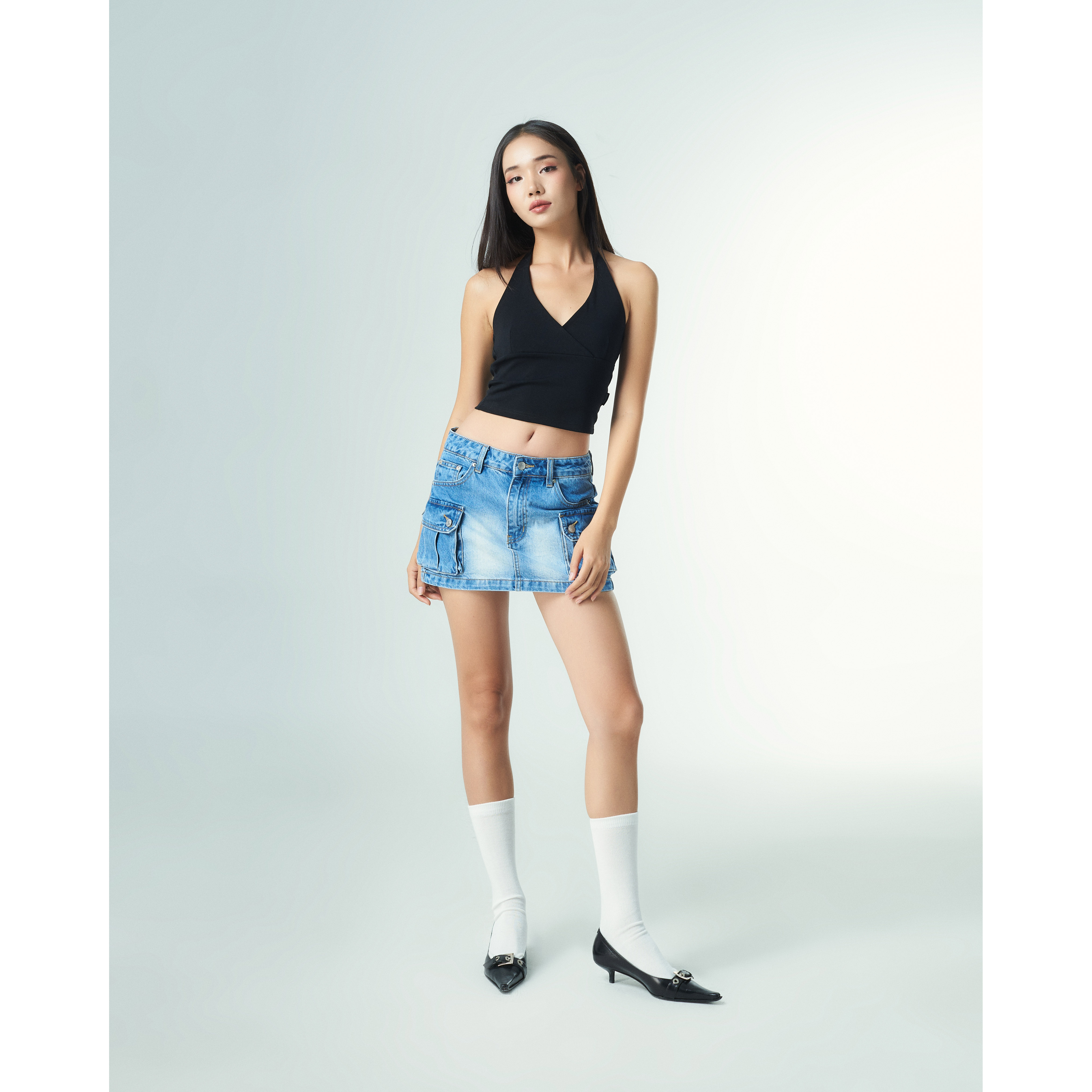 Áo Croptop Yếm PRADIES Basic Halterneck