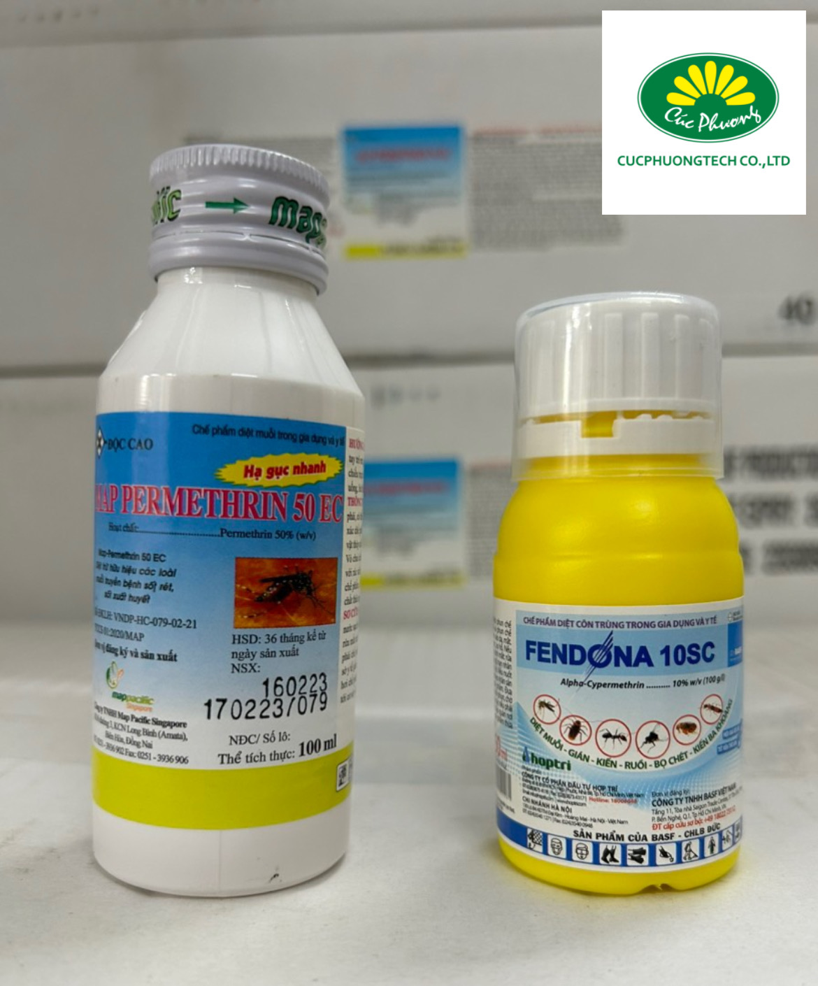 Bộ đôi sản phẩm diệt muỗi – MAP PERMETHRIN 50EC (100ML) + FENDONA (50ML)