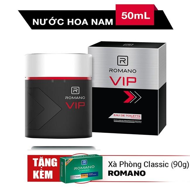 Nước Hoa Cao Cấp Cho Nam Romano Vip 50ml+Tặng Xà bông Romano 90gr