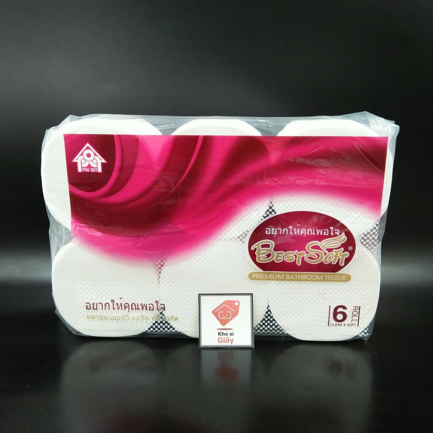 Lốc 6 cuộn giấy vệ sinh không lõi 3 lớp best soft