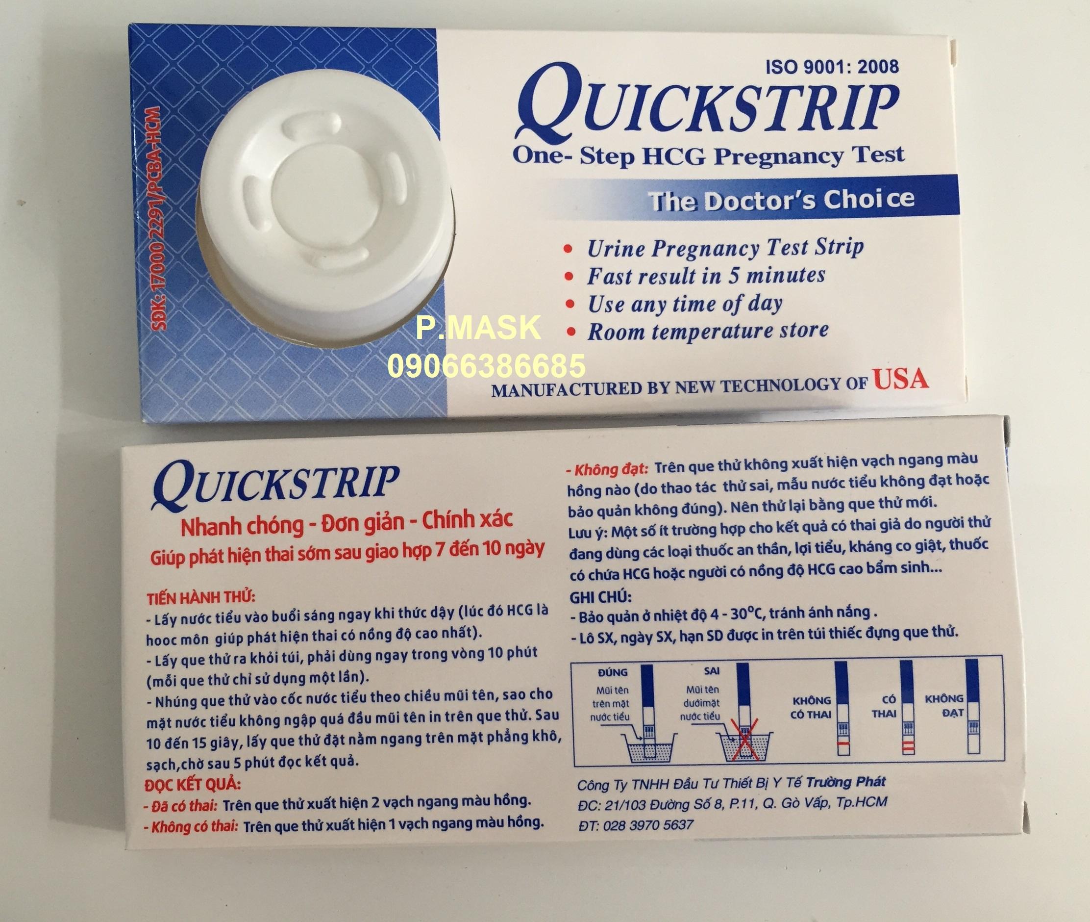 Combo 6 Que Thử Thai Quickstrip Phát Hiện Thai Sớm