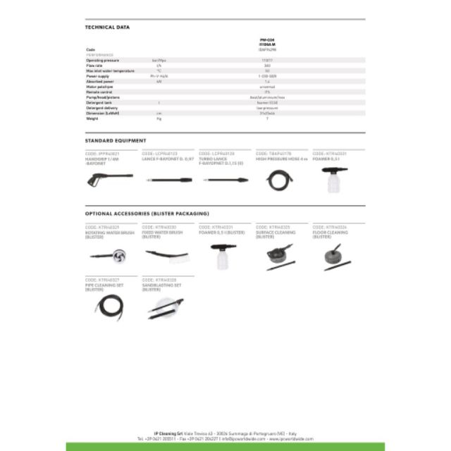 MÁY RỬA XE GIA ĐÌNH IPC MODEL PW-C04