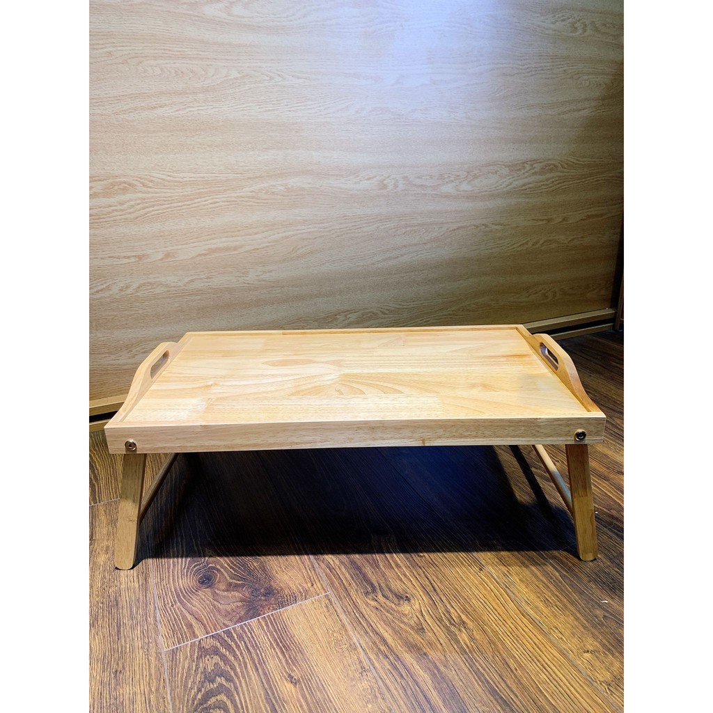 Bàn Ăn Mini Chân Gấp Gọn - Bàn Bed Tray Gỗ