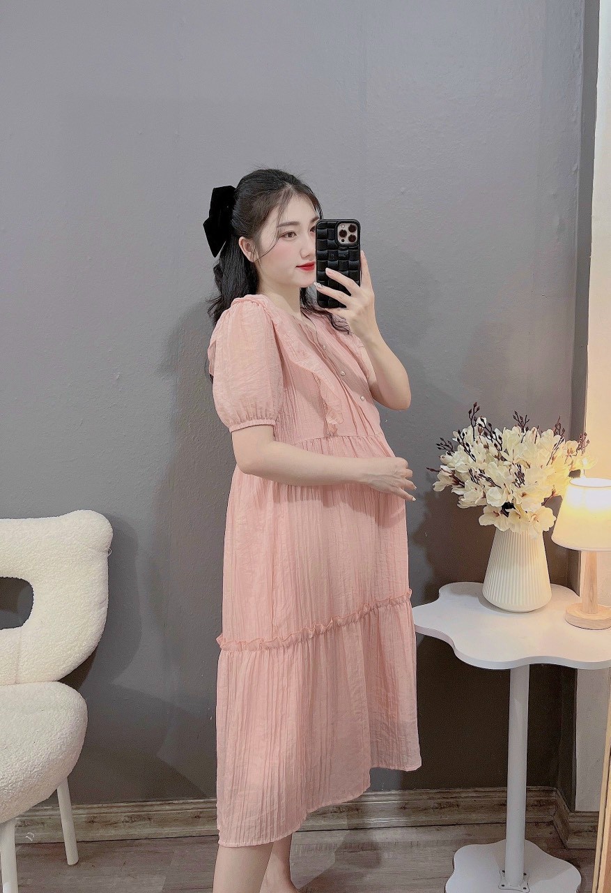 Váy bầu von nhẹ 2 lớp- đầm bầu chất siêu xinh