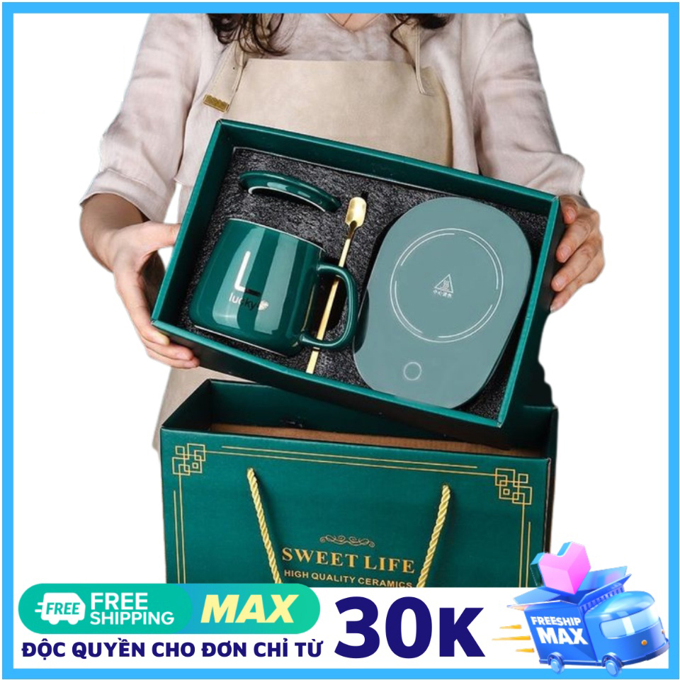 Bộ cốc hâm nóng đồ uống cao cấp, ly uống nước cafe giữ nóng nhiệt độ, ly đun nước văn phòng, cốc gia nhiệt giữ nóng, Đế Hâm Nóng Cốc Đa Năng, Cốc Hâm Nóng kèm đế điện, máy hâm nóng đồ uống, hâm nóng cafe, hâm nóng sữa