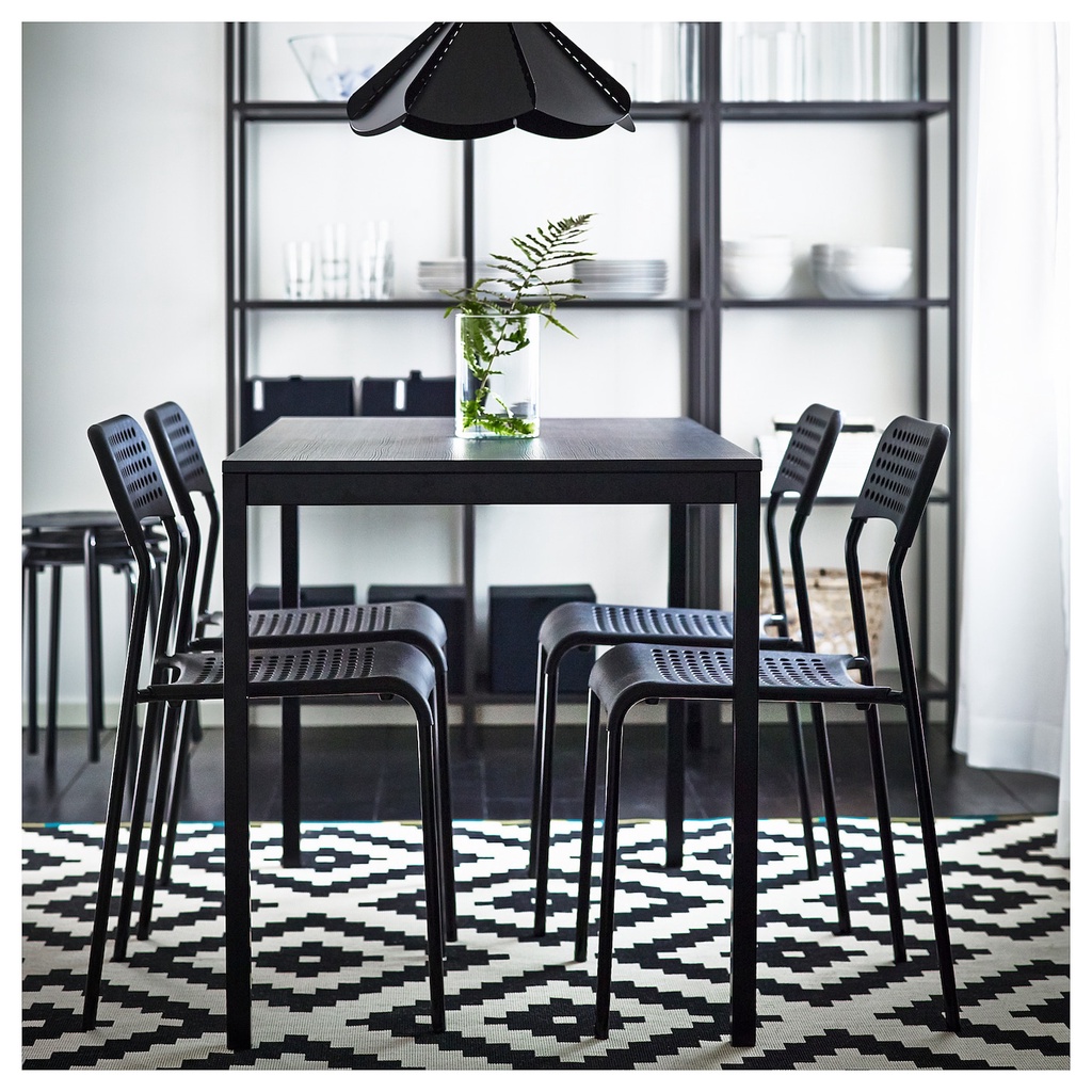 Ghế tựa lưng bàn ăn chân sắt Adde IKEA