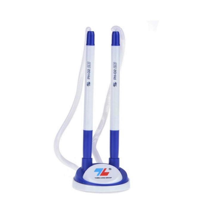 Bút đế cắm bàn đôi THiên Long PH-02 - Mực xanh - Đầu 0.7mm