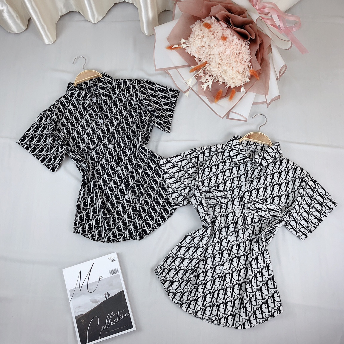 Sơ Mi In Chữ,Sơ Mi Hoa Văn Nữ,LY STORE