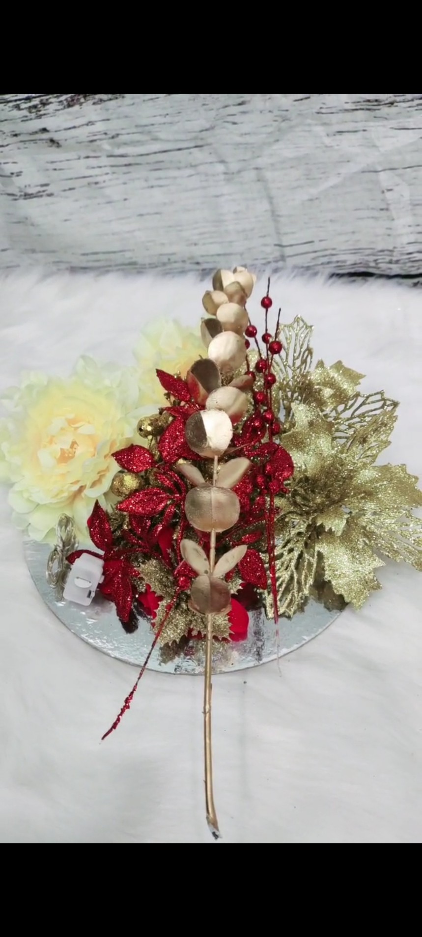 Combo set hoa trang trí Tết tháp bánh tháp nước mã 2