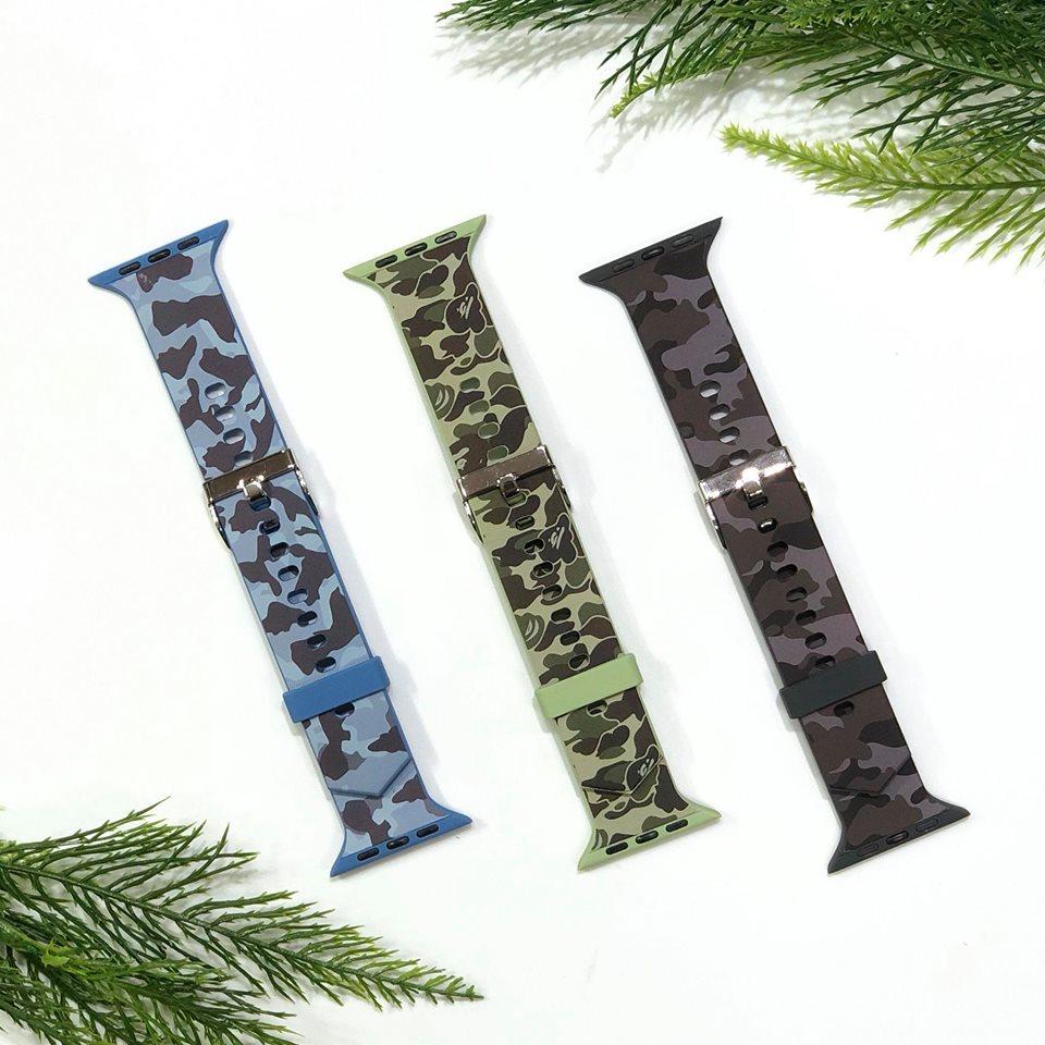 [HCM]Dây Silicon apples watch  hoạ tiết  CAMO