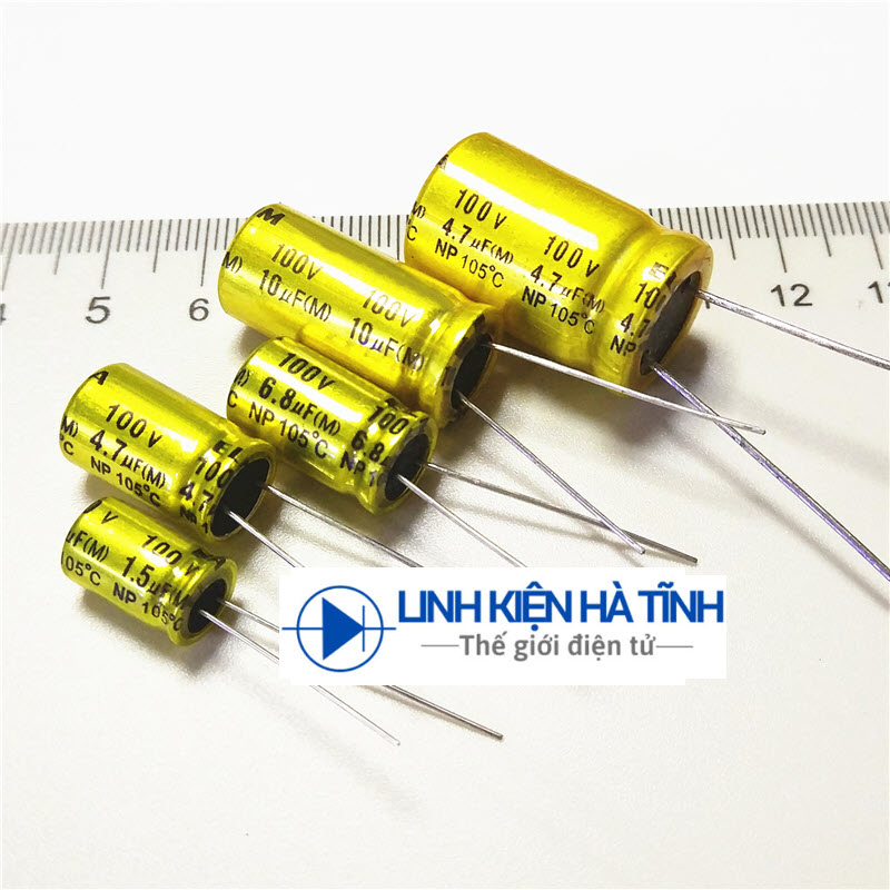 5 CON 1.5uf 2.2UF 3.3UF 4.7UF 100V Tụ phân tần gắn loa treble Elna, tụ lọc tần số cho loa treble Elna