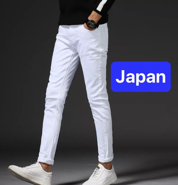 QUẦN JEAN NAM CHẤT BÒ TRẮNG ĐEN TRƠN FUSI NHẬT BẢN MENLY CHẤT LƯỢNG CAO, CO GIÃN NHẸ CAO CẤP - JAPAN FASHION