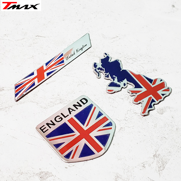 [HCM]BỘ 3 DECAL NHÔM CỜ ANH - MẪU 02