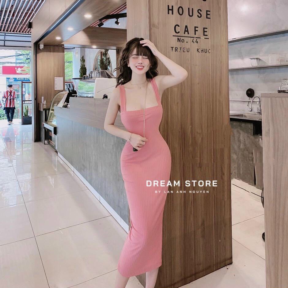 Đầm 2 dây form dài, đầm nữ maxi bảng to (Freesize)