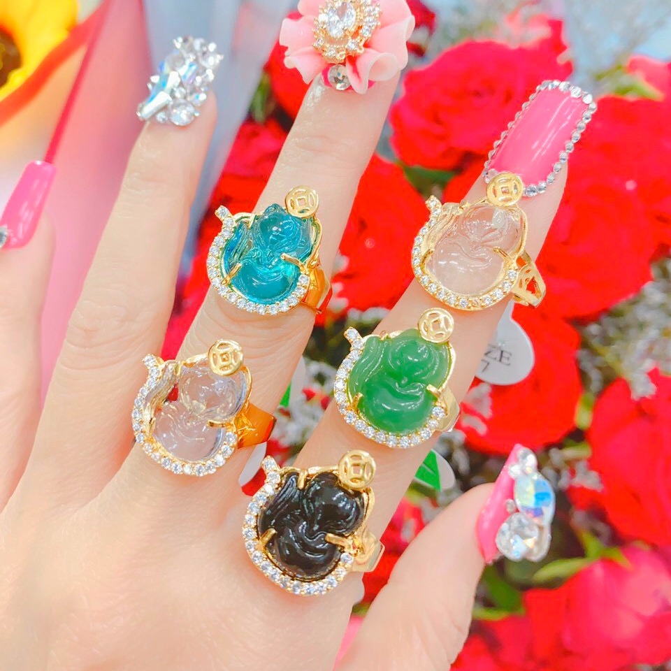 [ẢNH THẬT - NGOÀI ĐẸP HƠN HÌNH] Nhẫn Nữ Hồ Ly Nhí Đá Màu Phong Thủy Đem Lại May Mắn - Nhẫn Nữ Đẹp Thời Trang - HN7786 - QJ - Dùng Đeo Đi Tiệc Lên Hình Cực Sang