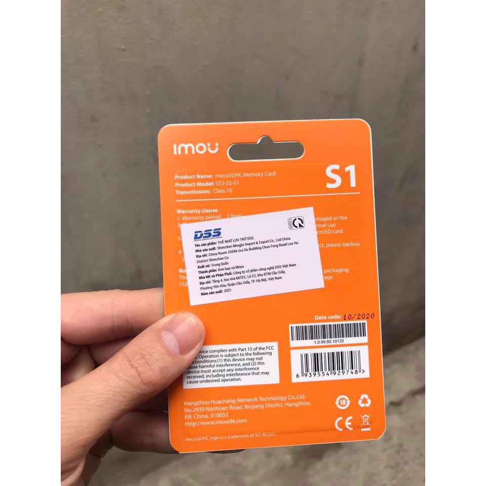 [Rẻ vô địch] [Có sẵn] Thẻ nhớ Micro SD high Speed Imou 32GB 80Mb/s (BH 24T)