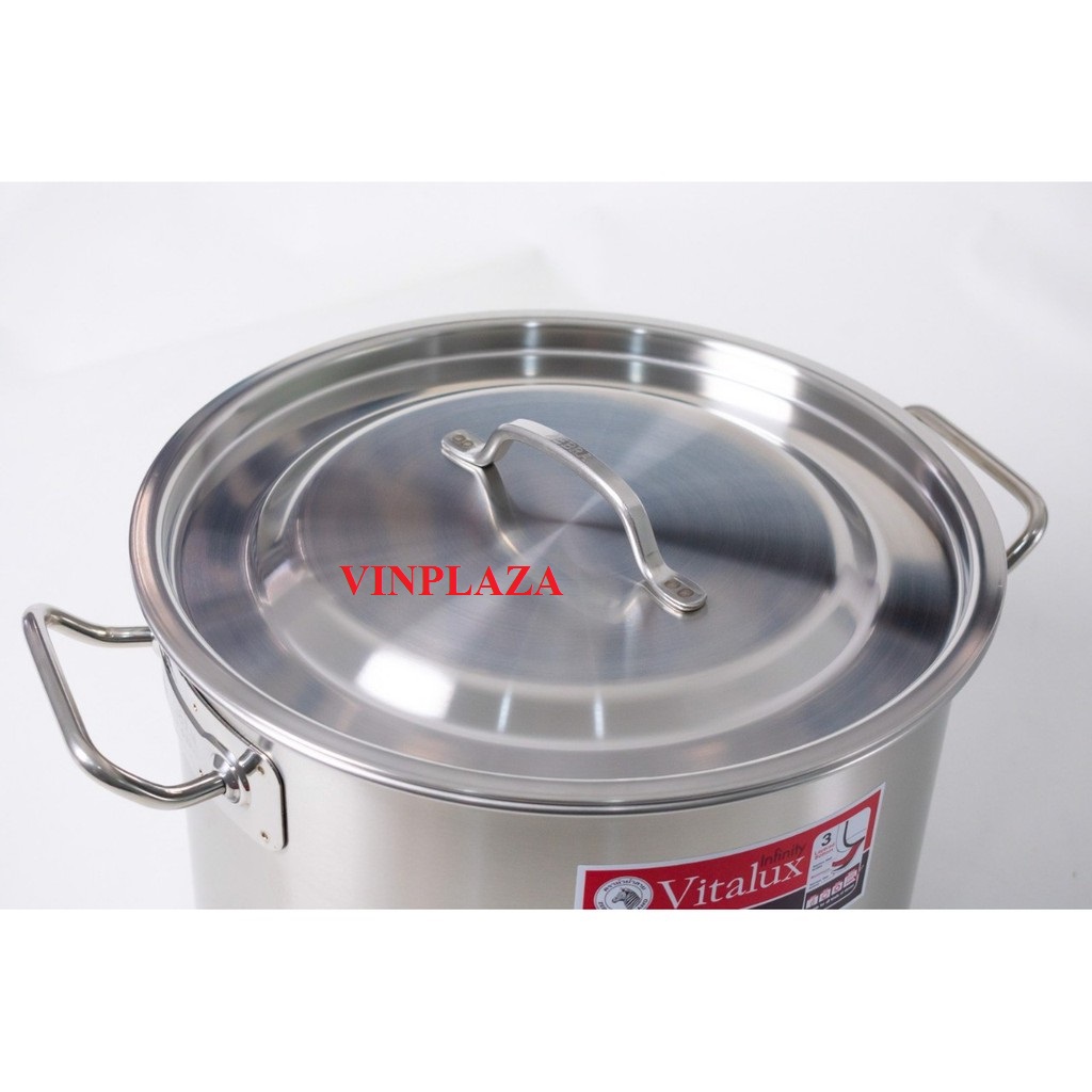 Nồi hầm inox vitalux infinity 3 đáy nắp inox 28x28cm 17.2l - 171338