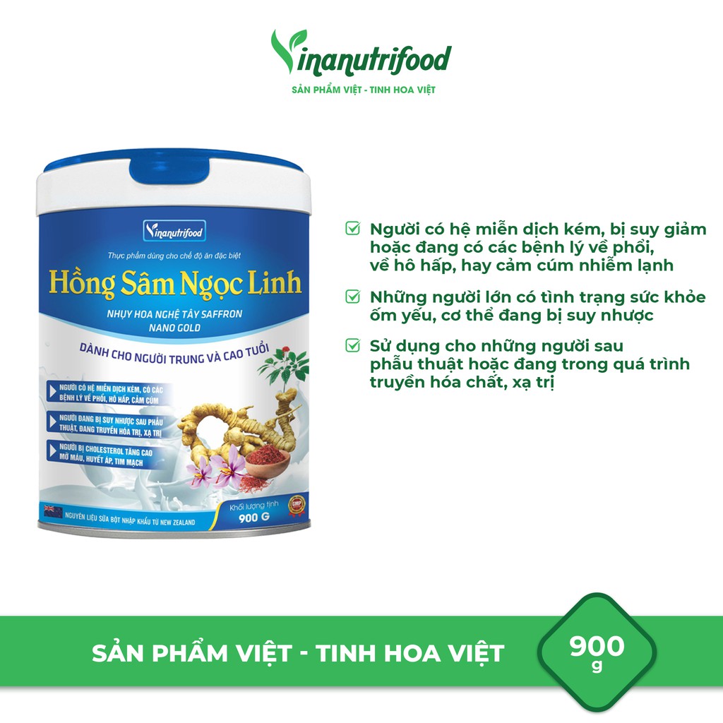Sữa bột Hồng sâm Ngọc Linh 900g