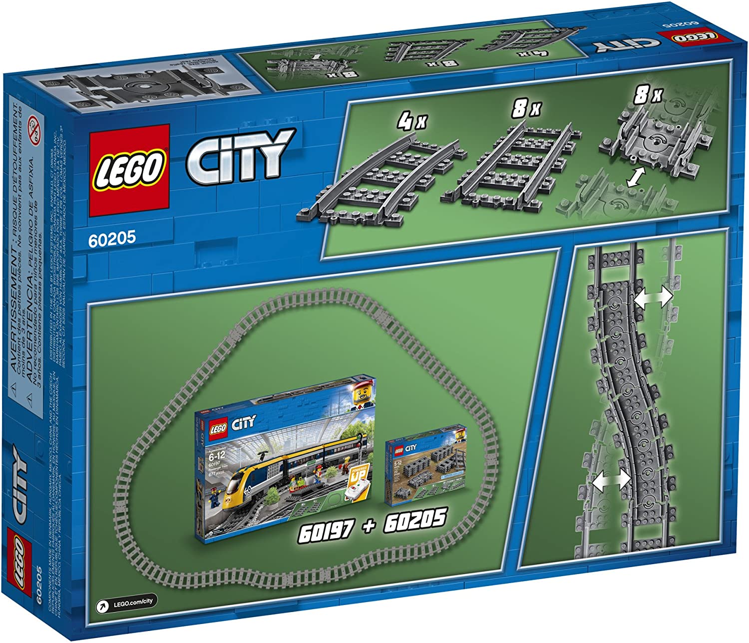 [HAPPY BRICKS] LEGO  CITY - 60205 - TRACKS - BỘ ĐƯỜNG RAY XE LỬA