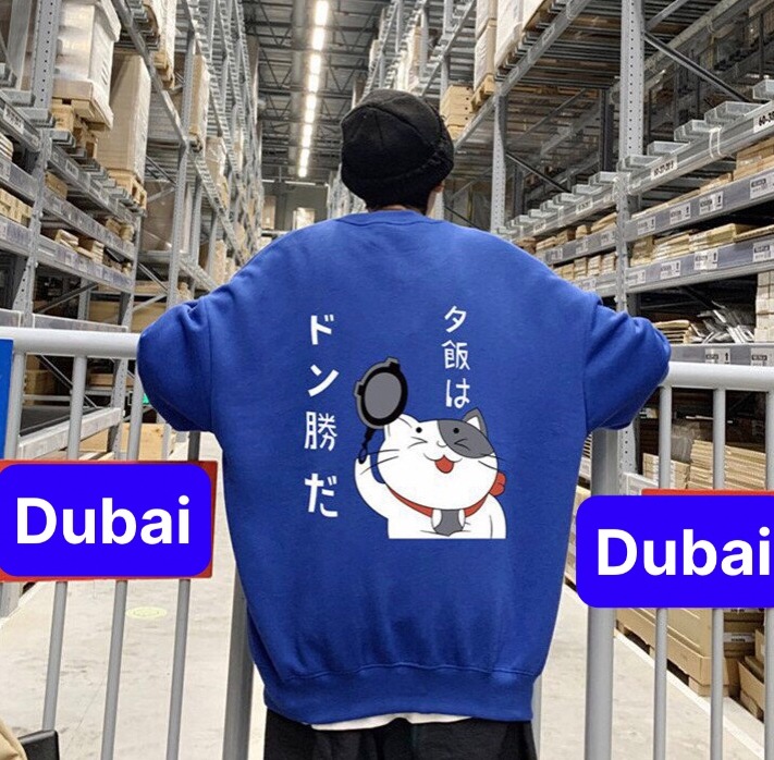 Áo SWEATER - NỈ CHUI DÀY FORM PHOM RỘNG NHẬT BẢN ĐỘC ĐÁO KIỂU MỚI IN HÌNH MÈO THẦN TÀI NAM NỮ CHỐNG LẠNH NẮNG, NÓNG ĐÔNG HÈ UNISEX HOT TREND - DUBAI FASHION