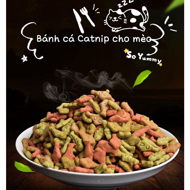 [Túi 500g] Bánh Thưởng Cá Catnip Cho Mèo - [Nông Trại Thú Cưng]