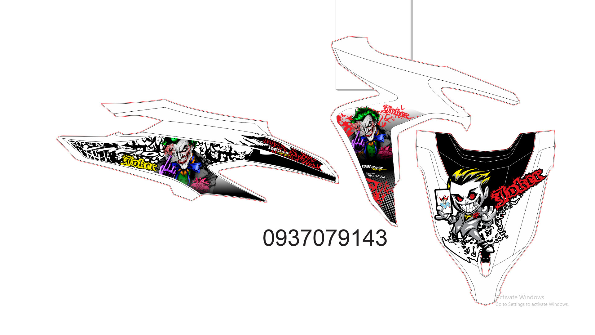 Tem rời vario 150 joker dán xe trắng
