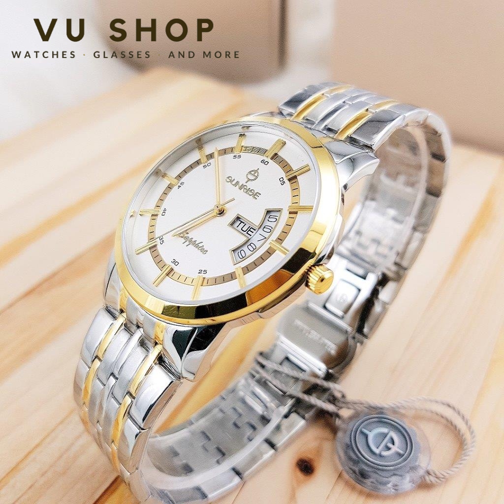 SUNRISE DM787SWA COUPLE WATCH - SAPPHIRE GLASS (SILVER)